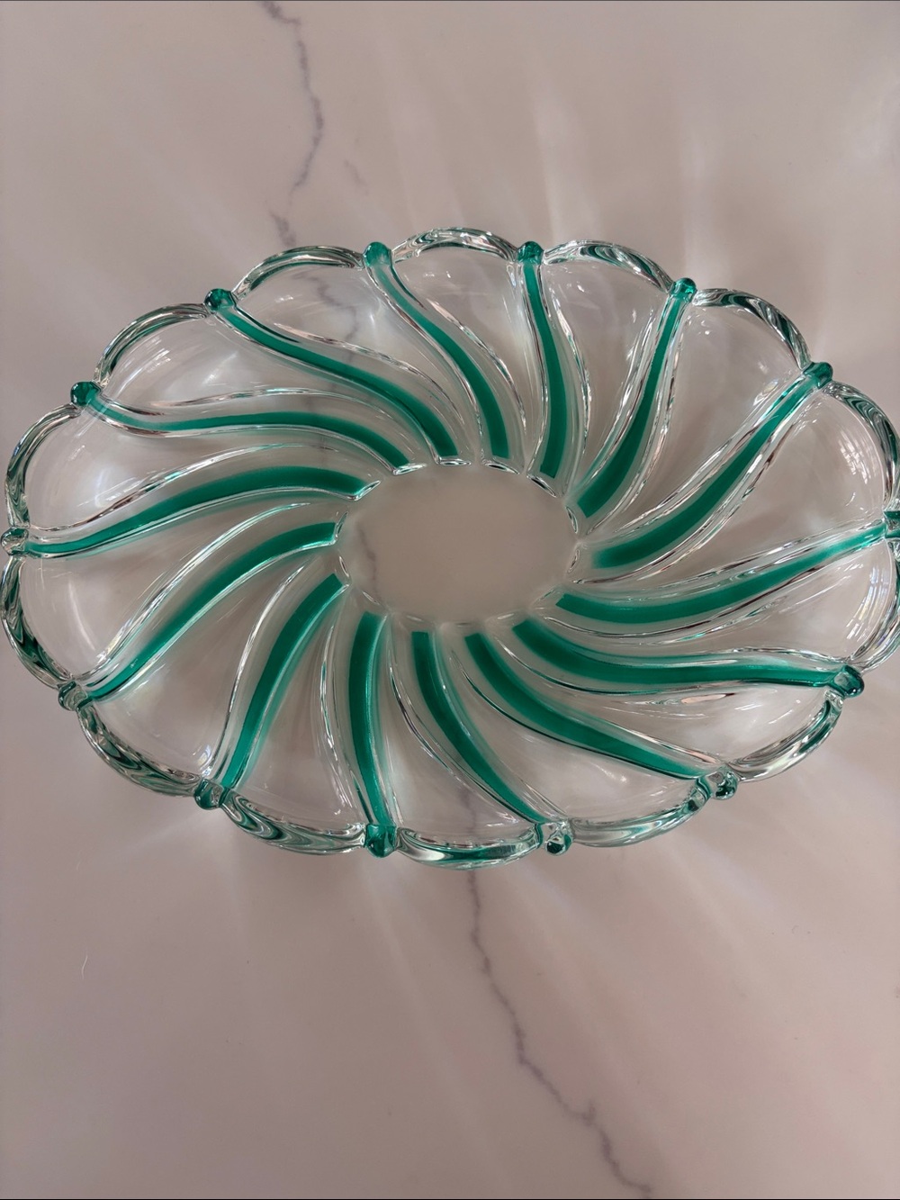 Mikasa green swirl dish